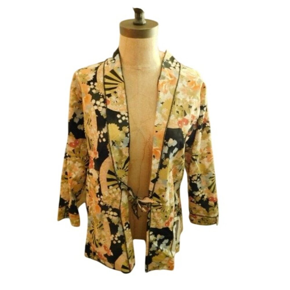 Dinah Lee Size L Large Asian Inspired Tie Front Top Unique Artsy NWT $118